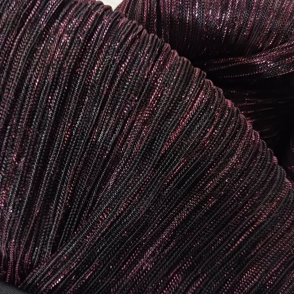 Simply Vera Vera Wang Sparkly Metallic Blouse Women's Sz Small NWT Purple Black - Picture 12 of 16